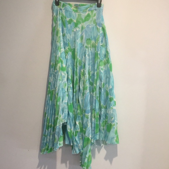 NWT Balenciaga Dynasty Floral Print Asymmetric Pleated Statement Skirt w/Pockets - Picture 1 of 14